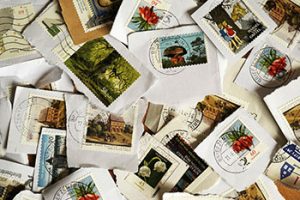 Cut German Stamps from Envelops 